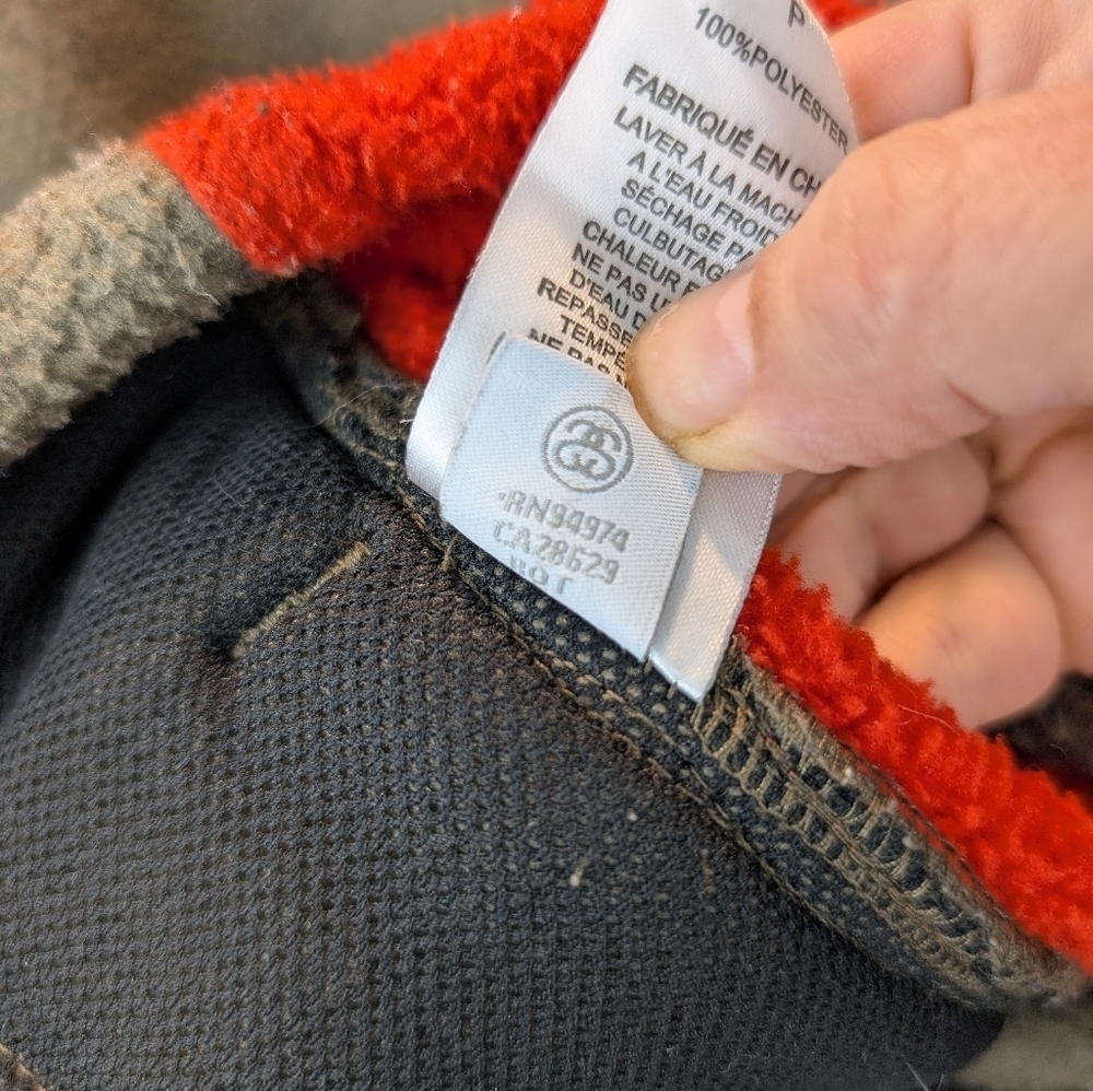 Stussy Drift Diagonal Zip Pullover in Tomato size S in VGUC - Picture 9 of 12